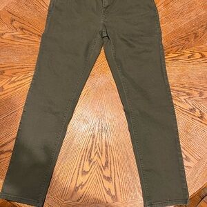 Women's Straight Leg Jeans - Olive